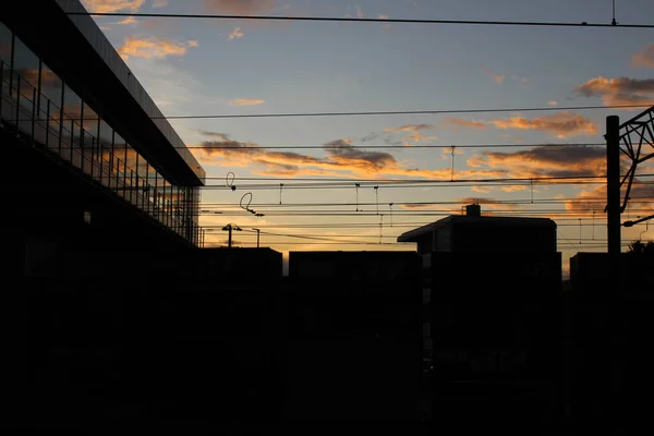 Manhã Ouro Nascer Sol Estação Nobeoka Província Miyazaki Tomado Agosto — Fotografia de Stock