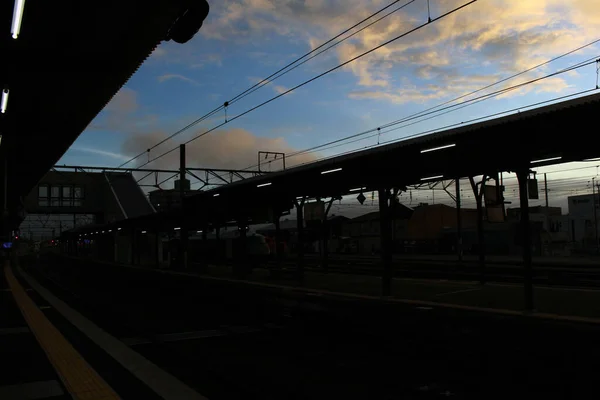 Golden Morning Matahari Terbit Stasiun Nobeoka Prefektur Miyazaki Diambil Pada — Stok Foto