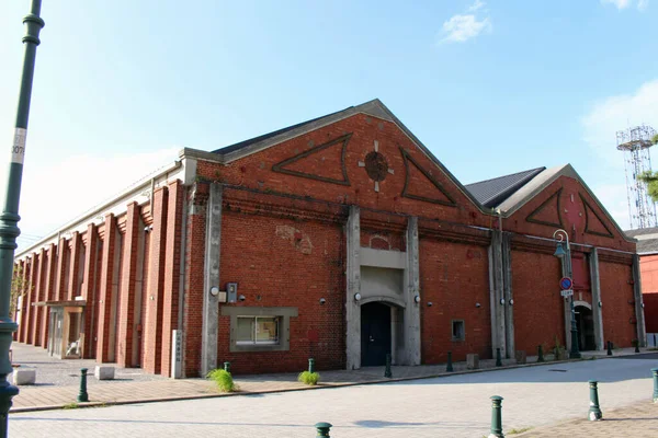 北九州莫吉站周围有红砖的旧殖民建筑 2019年8月拍摄 — 图库照片