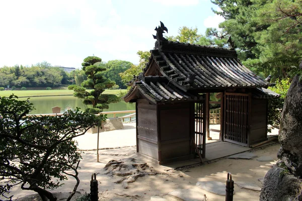 Jigendo Hall Portão Entrada Jardim Okayama Korakuen Tomado Setembro 2019 — Fotografia de Stock