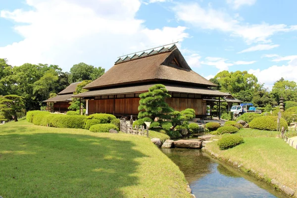 Kakumei Kan Ξενώνας Μέσα Okayama Korakuen Κήπος Λήφθηκε Τον Σεπτέμβριο — Φωτογραφία Αρχείου