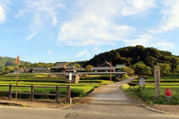 Reisfeld Und Traditionelles Haus Einem Dorf Von Asuka Aufnahme September — Stockfoto