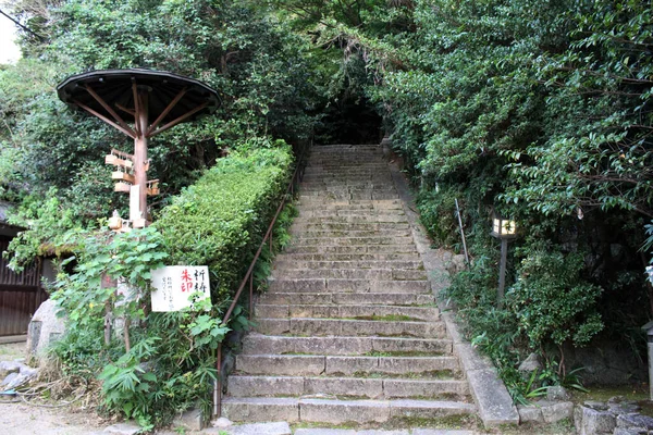 Escaleras Del Santuario Asukaza Jinja Asuka Tomado Septiembre 2019 — Foto de Stock