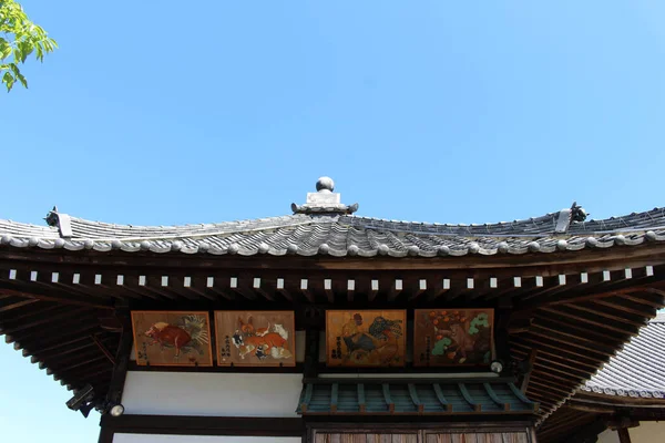 Στέγη Και Πίνακες Του Ναού Asukadera Στην Asuka Λήφθηκε Τον — Φωτογραφία Αρχείου