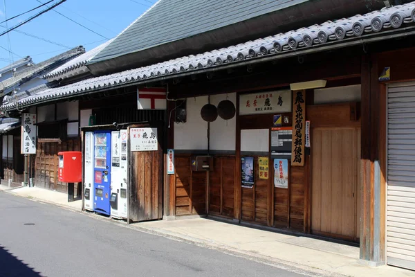 Skrzynka Pocztowa Japoński Mur Drewniane Deski Wiosce Asuka Nara Zrobione — Zdjęcie stockowe