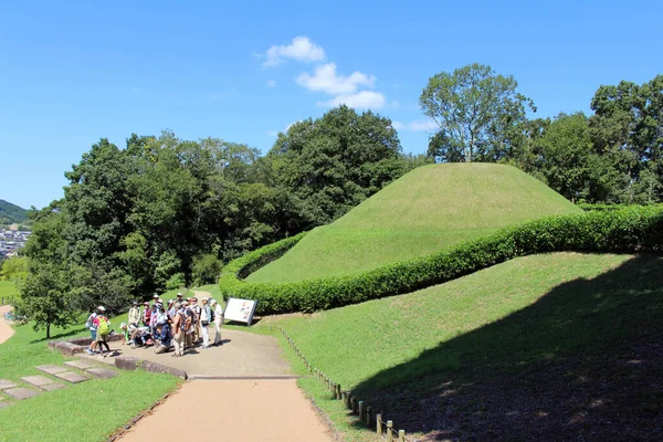 Takamatsu Zuka Kofun Tumulus Asuka Daki Tarihi Yeri Eylül 2019 — Stok fotoğraf