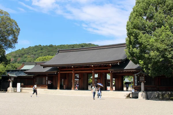 Entrada Torii Puerta Del Templo Kashihara Jingu Nara Japón Tomado — Foto de Stock
