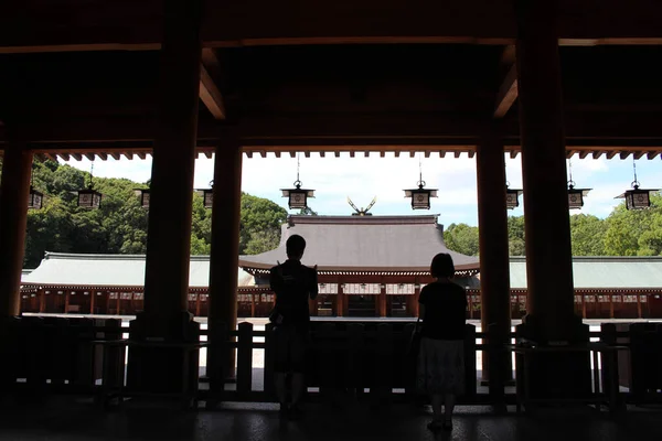 Gente Rezando Templo Kashihara Jingu Nara Japón Tomado Septiembre 2019 —  Fotos de Stock