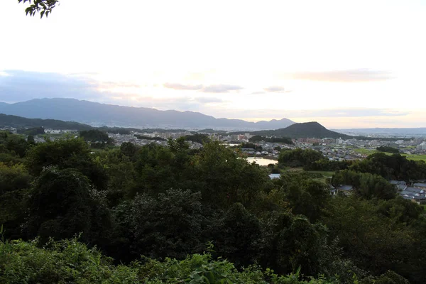 Günbatımında Amakashi Oka Gözlemevi Nden Nara Nın Asuka Kasabasına Bakan — Stok fotoğraf