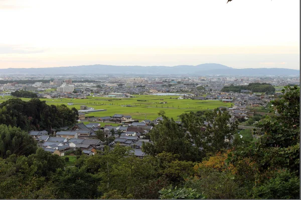 Ciudad Asuka Nara Vista Desde Colina Del Observatorio Amakashi Oka —  Fotos de Stock