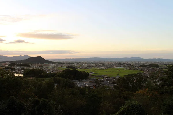 Con Vistas Ciudad Asuka Nara Como Desde Observatorio Amakashi Oka —  Fotos de Stock