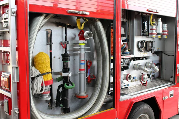 Uitrusting Van Japanse Brandweerman Brandweerwagen Genomen September 2019 — Stockfoto