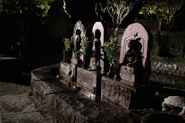 Holy Statues Buddhist Asukadera Temple Asuka Night Taken September — Stock Photo, Image