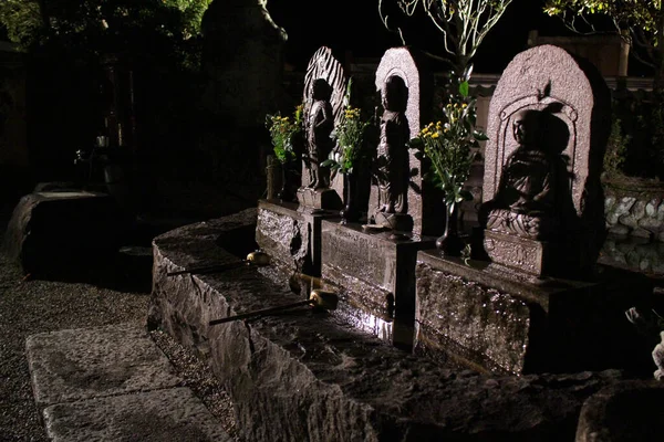 Holy Statues Buddhist Asukadera Temple Asuka Night Taken September — Stock Photo, Image