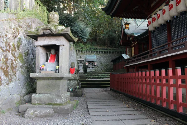 Estatuas Alrededor Del Santuario Hachimanasami Jinja Beppu Oita Tomado Diciembre —  Fotos de Stock