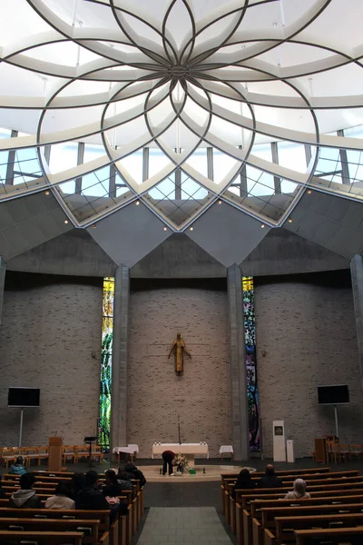 Ανθισμένη Οροφή Στην Καθολική Εκκλησία Του Αγίου Ιγνατίου Κοτζιμάτσι Τόκιο — Φωτογραφία Αρχείου