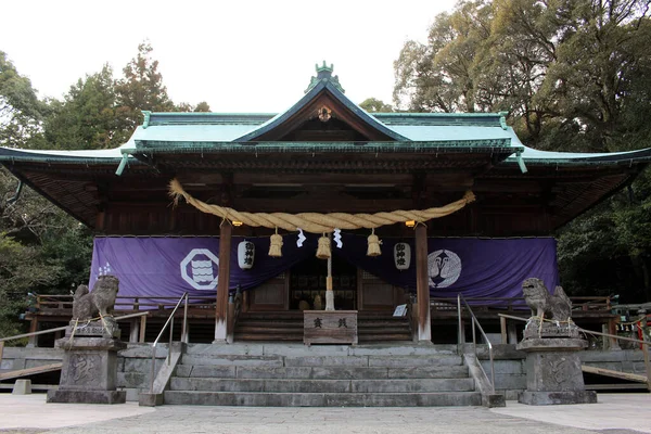 Hoofdtempel Van Honoohonome Jinja Heiligdom Beppu Genomen Maart 2020 — Stockfoto