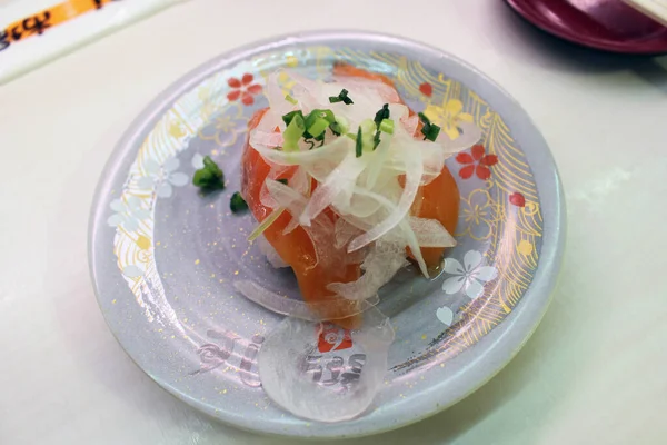 Tallrik Med Par Nigiri Sushi Nobeoka Miyazaki Japan — Stockfoto