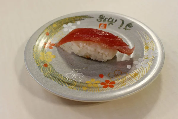 Płyta Pojedynczego Sushi Nigiri Nobeoka Miyazaki Japonia — Zdjęcie stockowe