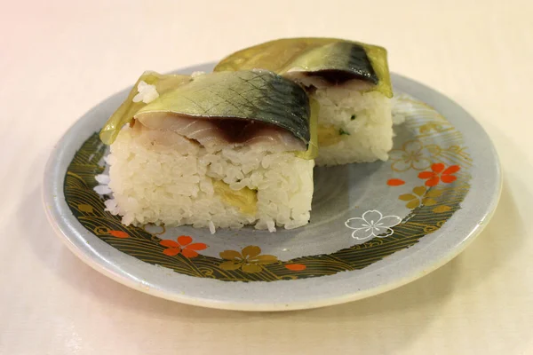 Primer Plano Del Sushi Oshizushi Nobeoka Miyazaki Japón —  Fotos de Stock