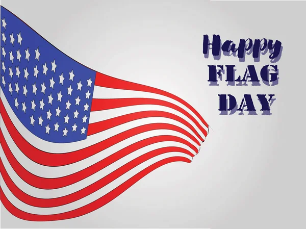 Vector Illustration Background Happy Flag Day — Stock Vector
