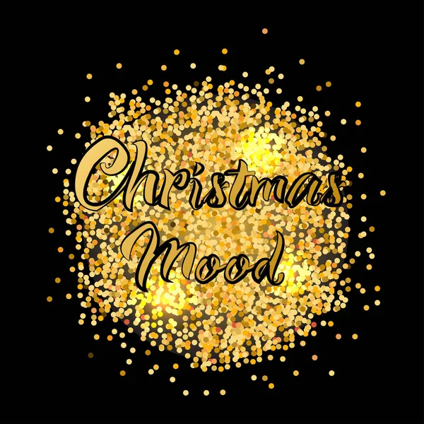 Altın doku ile Noel ruh hali için banner