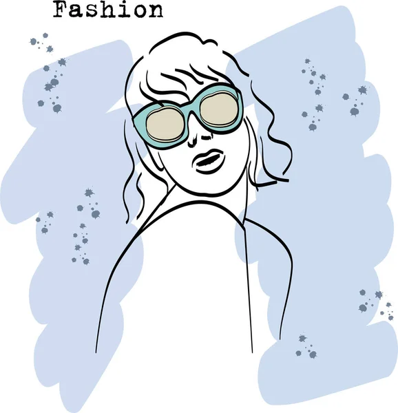 Genç bir kadının güzel moda portre
