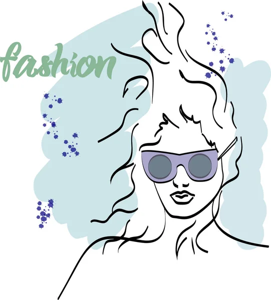 Genç bir kadının güzel moda portre