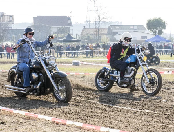 Radrennen Staubige Piste Alfena Portugal 2016 — Stockfoto