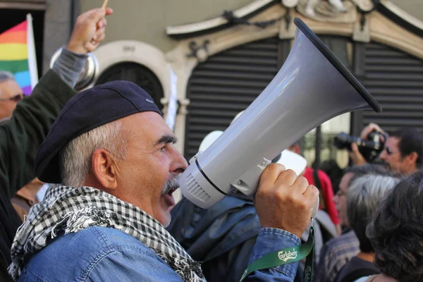 Demonstranter Mot Åtstramningsåtgärderna Portugal Den Oktober 2013 — Stockfoto