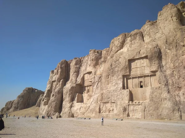 Naqsh Rostam Una Antigua Necrópolis Situada Unos Noroeste Persépolis Provincia —  Fotos de Stock