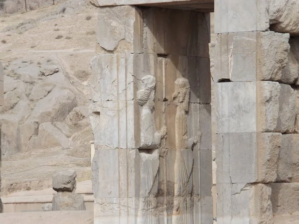 Magasins Zoroastriens Sur Relief Persépolis Iran — Photo