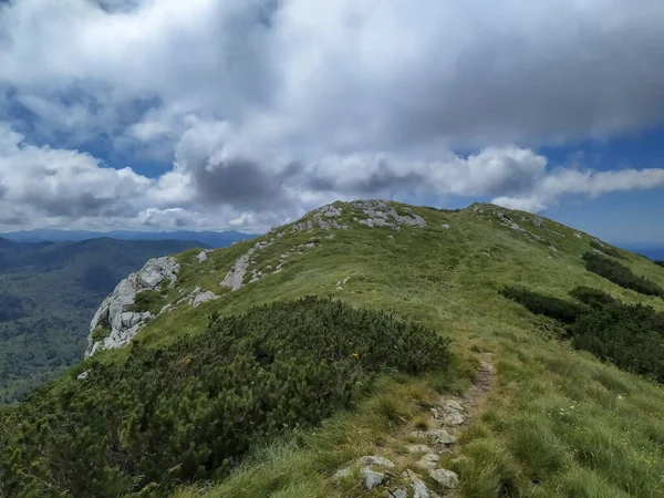 Panorama Montanha Parque Nacional Risnjak Perto Pico Snjeznik — Fotografia de Stock