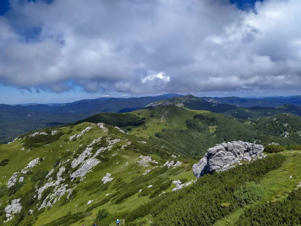 Panorama Montagna Nel Parco Nazionale Risnjak Vicino Alla Vetta Snjeznik — Foto Stock