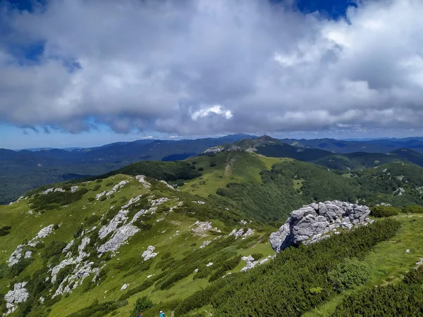 Panorama Montagna Nel Parco Nazionale Risnjak Vicino Alla Vetta Snjeznik — Foto Stock