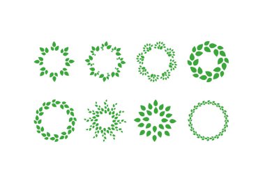 Düğün sepeti veya Logo tasarımı için çelenk vektör çizimler