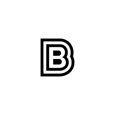 Anahatları ile vektör B Logo