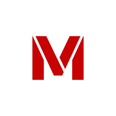 Modern vektör Logo mektup M. M harfi tasarlamak vektör