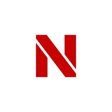 Modern vektör Logo mektup N. N harfi tasarlamak vektör
