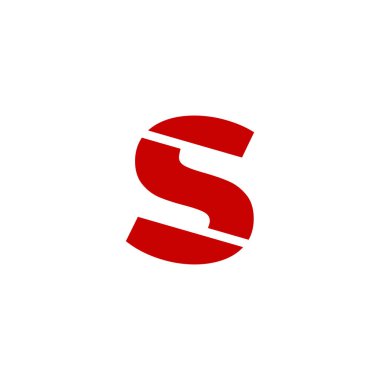 Modern vektör Logo mektup S. S harfi tasarlamak vektör