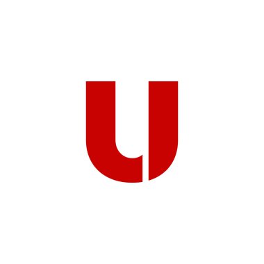 Modern vektör Logo harf U. U harfi tasarlamak vektör