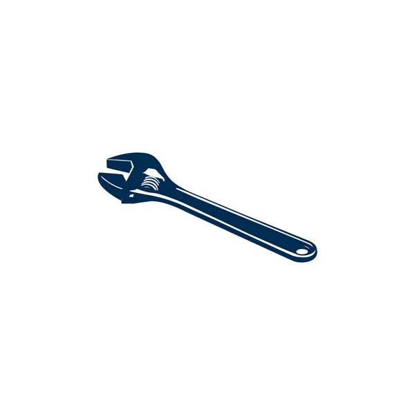 Blue Wrench Vector Icon Vintage — Stock Vector