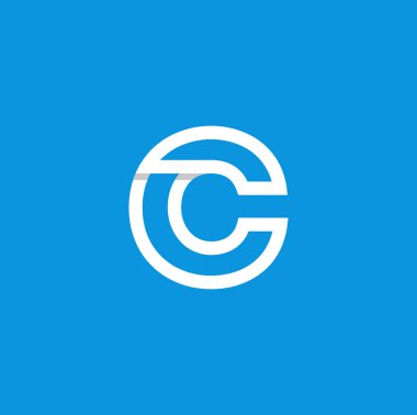 Modern vektör Logo mektup C. C harfi tasarlamak vektör