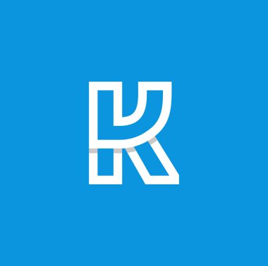 Modern vektör Logo mektup K. K harfi tasarlamak vektör