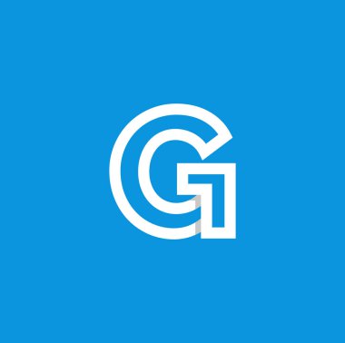 Modern vektör Logo mektup G. G harfi tasarlamak vektör