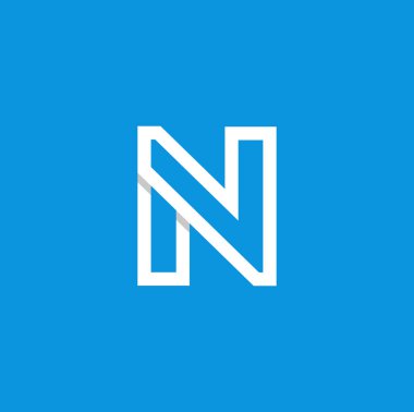 Modern vektör Logo mektup N. N harfi tasarlamak vektör