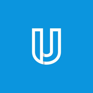 Modern vektör Logo harf U. U harfi tasarlamak vektör