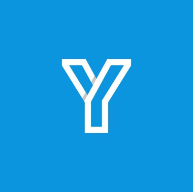 Modern vektör Logo mektup Y. Y harfi tasarlamak vektör