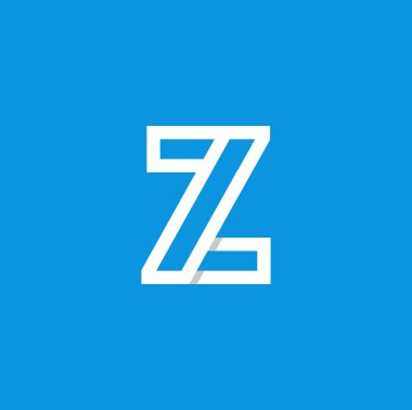 Modern vektör Logo mektup Z. Z harfi tasarlamak vektör