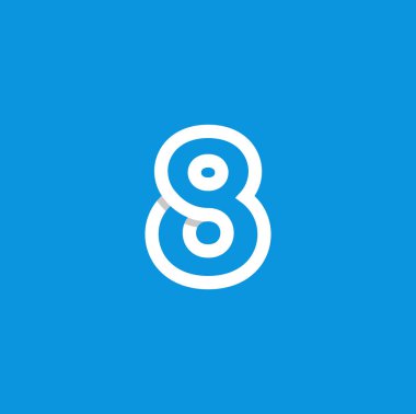 Modern vektör Logo numarası 8. 8 numara tasarlamak vektör